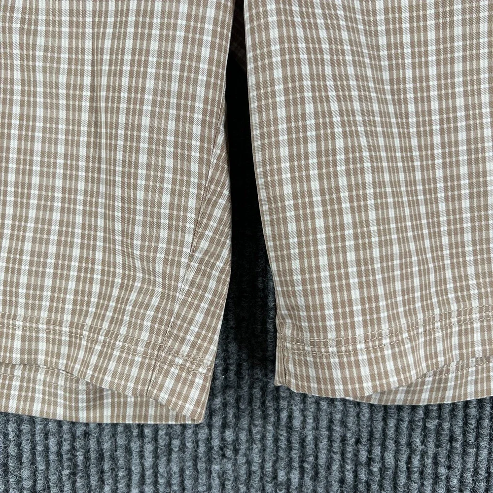 Adidas Mens Shorts 40 Brown Plaid Chino Golf 11